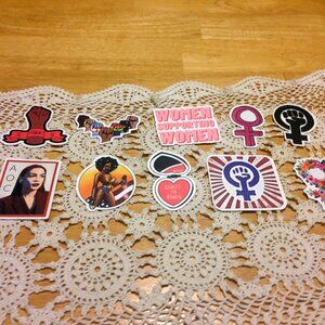 Feminist / women's rights Stickers for laptop, crafts, giveaways